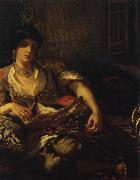 Eugene Delacroix algeriska kvinnor France oil painting artist